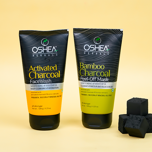 Activated Charcoal Face Wash Bamboo Charcoal Peel Off Mask Combo Oshea Herbals