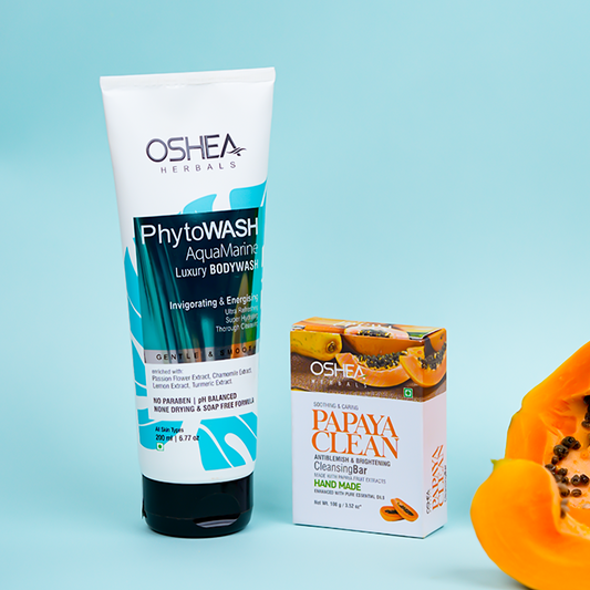 Aqua Marine Body wash Papaya Bar Combo Oshea Herbals