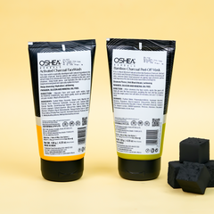 Activated Charcoal Face Wash +Bamboo Charcoal Peel Off Mask Combo - Oshea Herbals