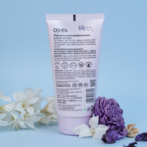 Back Glopure Lightening Facewash Oshea Herbals