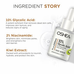 10% Glycolic Acid + 2% Niacinamide infused with Kiwi Face Serum