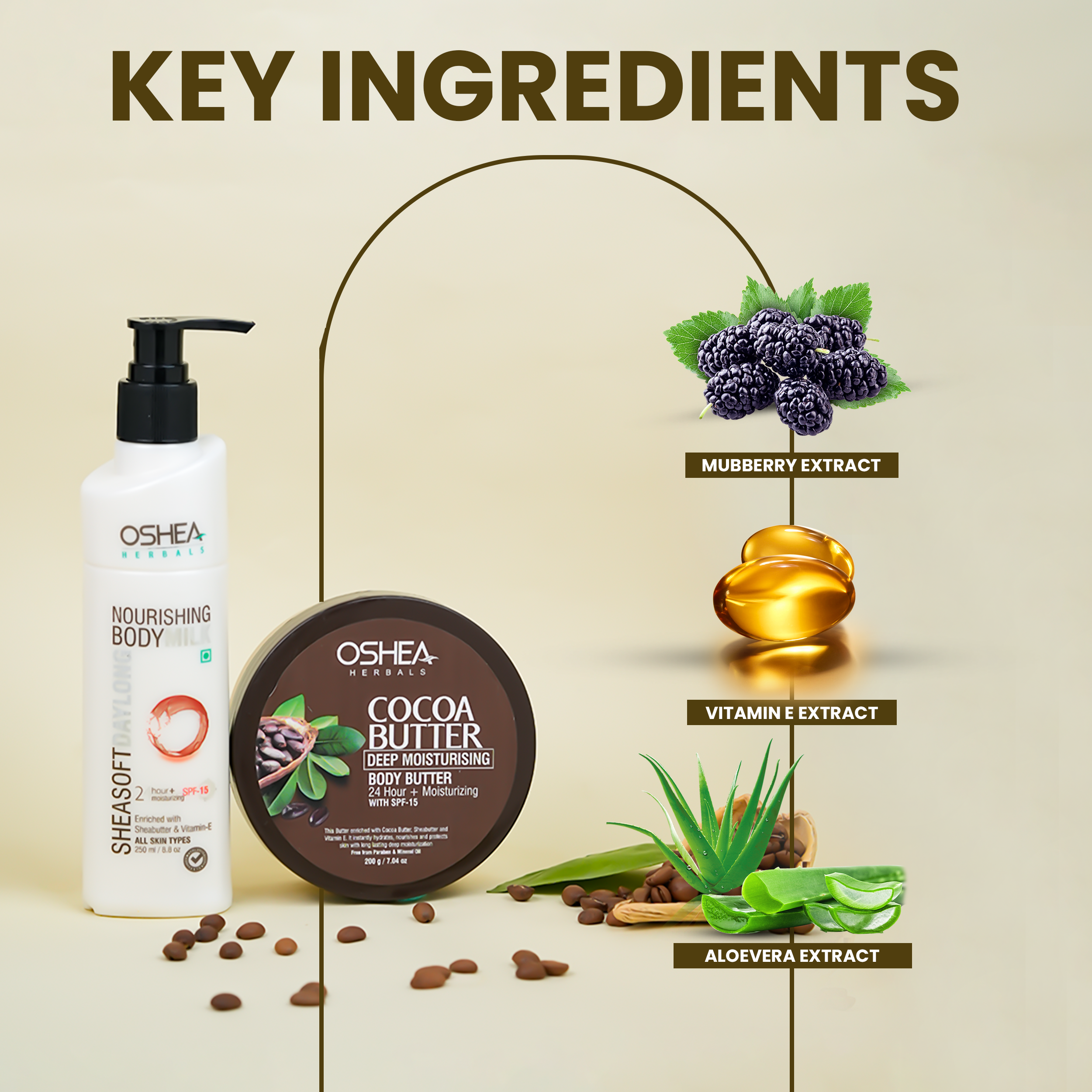 Key Ingredients Cocoa Butter Body Butter Sheasoft Fairness Lotion Combo Oshea Herbals 