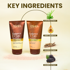 Key Ingredients Radiance D-Tan Face Pack Radiance D-Tan Face Wash Combo Oshea Herbals