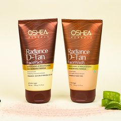  Radiance D-Tan Face Pack Radiance D-Tan Face Wash Combo Oshea Herbals