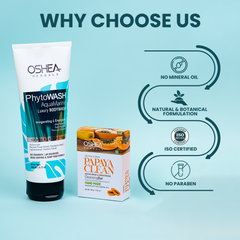 Aqua Marine Body wash + Papaya Bar Combo - Oshea Herbals