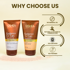 Why Choose Us Radiance D-Tan Face Wash Radiance D-Tan Face Scrub Combo Oshea Herbals