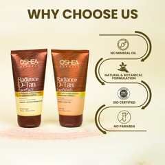 Why Chosse Us Radiance D-Tan Face Pack Radiance D-Tan Face Wash Combo Oshea Herbals